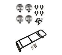 Giwnhvx 4Pcs RC Auto Rotonda LED Copertura Della Luce per 1:10 RC Auto Axial SCX10 & 1x Metallo Scala Dritta Mini Scale