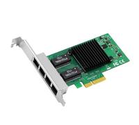Giwnhvx 4Port PCIE X4 RJ45 Scheda di Rete Lan Adattatore Ethernet Ad Alta Velocità 10/100/1000Mbps Gigabit Ethernet Lan Card per PC Desktop