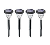 Giwnhvx 4PZ Solar Outdoor Prato Luce da Terra e Lampada Ombra Cortile Giardino Terra Inserimento