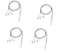 Giwnhvx 4X 0-400C PT100 Tipo 5mm x 50mm regolatore di temperatura sonda termocoppia 2 metri