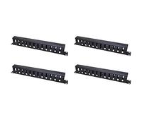 Giwnhvx 4X 1U Gestione Cavo Orizzontale Montaggio 19 Pollice Server Rack, 12 Slot Metallo Finger Condotto Wire Organizer con Copertura