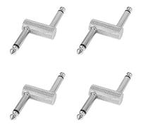 Giwnhvx 4X 6.35 Adattatore Plug Accoppiatore Tipo Connettore per Pedale Effetto Chitarra Adattatore Amplificatore di Alta Qualità 1/4 Pollice