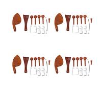 Giwnhvx 4X A Natural Jujube Wood 4/4 Violino Parti Accessori Set di Fine-Tuning, Mentoniera Poggientola, Corde, Chiodo Coda