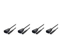 Giwnhvx 4X Adattatore Convertitore IEC Un 3 Pin da C14 Un C7 Femmina per Bollitore per PDU UPS (2,0 M)