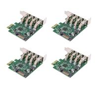 Giwnhvx 4X basso profilo 4 porte PCI-E a USB 3.0 HUB PCI Express scheda di espansione adattatore 5Gbps USB1.1/2.0/3.0 sistemi operativi