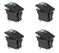 Giwnhvx 4X Blu LED 12V / 20A 24V / 10A A 5 Pin Rocker Interruttore A Levetta Crogiolo di Automobile