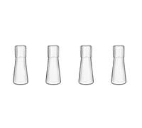 Giwnhvx 4X Caraffa per L'Acqua Trasparente da Comodino con Bicchiere Nel Vetro per Comodino da Camera da Letto, Caraffa per L'Acqua Notturna con Vetro, con Set di Tazze