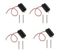 Giwnhvx 4X Chitarra Elettrica Doppia Bobina Suono Cliente Ponte Alnico V Suono acquirente Nero