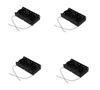Giwnhvx 4X Clip A Molla Nero 4 X 1.5V D Dimensione Batteria Batterie Supporto Case