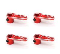 Giwnhvx 4X Cnc Alluminio 25T Servo Horn Braccio Sterzo per TRX4 RC Crawler Truck,Rosso