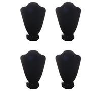 Giwnhvx 4X Espositore a Forma di Manichino Petto di Shop per Esposizione Collana Pendente Nero-XL