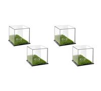 Giwnhvx 4X Golf Display Box Acrilico Golf Stand Trasparente Display Box Quadrato con Base Verde