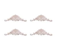 Giwnhvx 4X Gomma Legno Intagliato Applique ReTro Mobili DeCor 38 X 15 X 1.2 cm