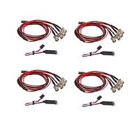 Giwnhvx 4X Illuminazione 4 LED 2 2 Rosso con Pannello di Controllo Lampada 3CH per TRX4 Axial SCX10 D90