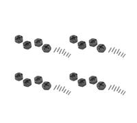 Giwnhvx 4X Lega di Alluminio 12mm Combinatore Ruota Hub Adattatore Esagonale Aggiornamenti per 144001 1/14 RC Auto Pezzi di ricambio, Grigio