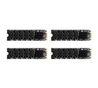 Giwnhvx 4X M.2 NGFF B-Key Change Scheda di Espansione Un 5 Porte Scheda di Espansione da 6 Gbps Chipset JM575