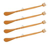Giwnhvx 4X Marrone manico in plastica Back Scratch Helper Massaggiatore 48 cm