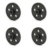 Giwnhvx 4X Metal Spur Gear 87T per E86100 Aggiornamento Parti 180024 RC 1/10 Rock Crawler 94180 86100, Nero