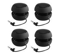 Giwnhvx 4X Mini altoparlante da viaggio portatile con cavo audio da 3,5 mm altoparlante retrattile a batteria a bassa tensione per