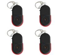 Giwnhvx 4X Mini Anti-Perso Fischio Key Finder Allarme Senza Fili Smart Tag Key Locator Portachiavi Tracker Fischio Suono Luce LED