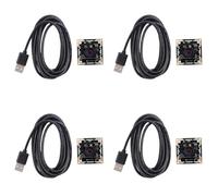 Giwnhvx 4X OV9732 1MP Modulo Fotocamera 100 Gradi MJPG/YUY2 Messa a fuoco manuale regolabile Scheda PCB 1280X720 con Cavo 2M per WinXP/7/8