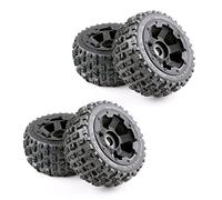Giwnhvx 4X Pneumatici e Mozzo Ruota Set per 1/5 Km Baja 5B Rc Ricambi Auto Posteriore 170X80