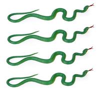 Giwnhvx 4X Serpente di Simulazione di Gomma Giocattolo Di Punta - Verde