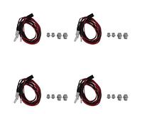 Giwnhvx 4X Set di 4 luci LED 2 2 rosso per auto RC 1/4 1/8 Redcat Axial SCX10 D90
