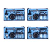 Giwnhvx 4X Sifone Feed Dual Action 0.35Mm Aerografo Kit Strumento Pennello Ad Aria per Trucco Torta Arte Pittura Temporanea Corpo