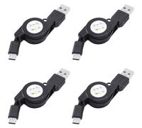 Giwnhvx 4X USB Tipo C di Ricarica USB 3.1 di Ricarica Tipo-C USB-C Nero