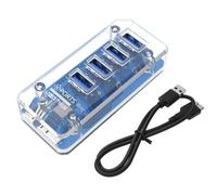 Giwnhvx 4XUSB3.0 Splitter HUB per Computer Portatile Hub Desktop Multi-Port USB Docking Station Adattatore Splitter Facile da Installare Facile Da Usare, Modello Rettano