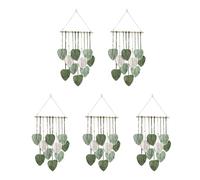 Giwnhvx 5 fogli macramé da appendere alla parete Boho Room Home Decor Tessuto Arazzo da parete estetico Home Room Decorazione da matrimonio Verde
