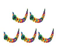 Giwnhvx 5 ghirlande di carta decorative, striscione messicano ibisco ghirlanda di fiori di carta tropicale decorazioni Luau