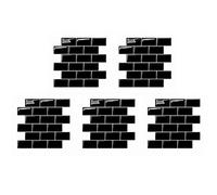 Giwnhvx 5 murali 3D piastrelle di carta da parati in per la cucina Backsplash Tatie-Tile decorazione d'interni 30 x 30 cm