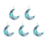 Giwnhvx 5 palline da discoteca a forma di luna, decorazione per feste, stanza, casa, decorazione da discoteca retrò riflettente