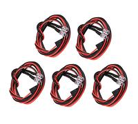 Giwnhvx 5 Pezzi 2 Luci LED 5 Mm 2 Luci Rosso per 1/8 1/10 Axial SCX10 TRX4 D90 Redcat RC Auto