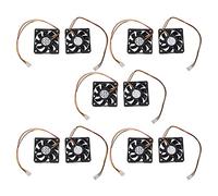 Giwnhvx 5 pezzi 60 mm 6 cm DC 12 V 3 Pin custodie per computer raffreddamento CPU Ventola di raffreddamento Nero 2 pz