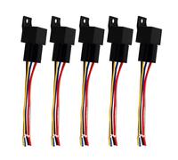 Giwnhvx 5 Pezzi Relè Automobile in Rame 12 V/30 A e Presa Fascio a 5 Fili