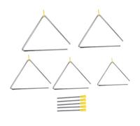 Giwnhvx 5 Pezzi Serie Strumenti Musicali a Tre Angoli Percussione a Banda Triangolo Musicale a Tre Angoli per Bambini 4/5/6/7/8 / Pollice