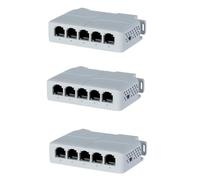 Giwnhvx 5 Porte 10/100Mbps POE Extender 1 in 4 Out Interruttore di Rete Ripetitore Supporto IEEE802.3af/at/bt per PoE Switch NVR IPC 3Pcs