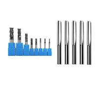 Giwnhvx 5 pz/lotto 6 x 32 mm a due scanalature dritte fresa e 8 frese in carburo da 2-12 mm 4 scanalature set fresa fresa