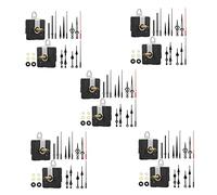 Giwnhvx 5 Set Meccanismo di Movimento Orologio Al Quarzo Fai Da Te Albero Lungo 32mm con 5 Coppie Diverse Parti di Riparazione Orologio Da Parete