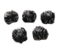 Giwnhvx 5 x 1,5 cm microfono per capelli manicotto sovrapposizione parabrezza clip conferenza manicotto fotocamera per capelli copertura, nero