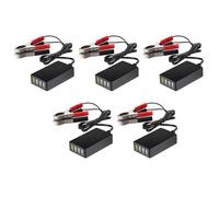 Giwnhvx 5 x CC portatile con clip di batteria, caricatore USB 12 V/24 V a 5 V 4 porte, adattatore multiporta, altri telefoni intelligenti e tablet
