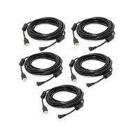 Giwnhvx 5 x Mini USB B tipo 5 pin destro angolo di 90 gradi a USB 2.0 dati con nucleo di ferrite 5 metri