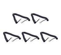 Giwnhvx 5 x Sostituzione RJ9 4P4C Plug Avvolgitore estensibile Telefonico Combines Nero