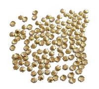 Giwnhvx 50 mini perline in lega, conchiglie per nail art, decorazione artigianale, oro, 2 mm