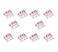 Giwnhvx 50 Pezzi 10 Set Frizione Sterzo Servo Servo Servo Parti di Aggiornamento Completo per 144001 1/14 Auto RC, Rosso