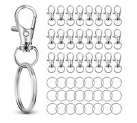 Giwnhvx 50 pezzi in 25 set, chiusure a moschettone girevoli in metallo, ganci a scatto e robusti , per kit di realizzazione di A