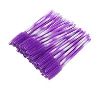 Giwnhvx 50 Pezzi Maniglie Mascara Monouso Applicatore Sopracciglio Ciglia Trucco Spazzole Estensione Ciglia Accessori Trucco Strumenti Kit Viola